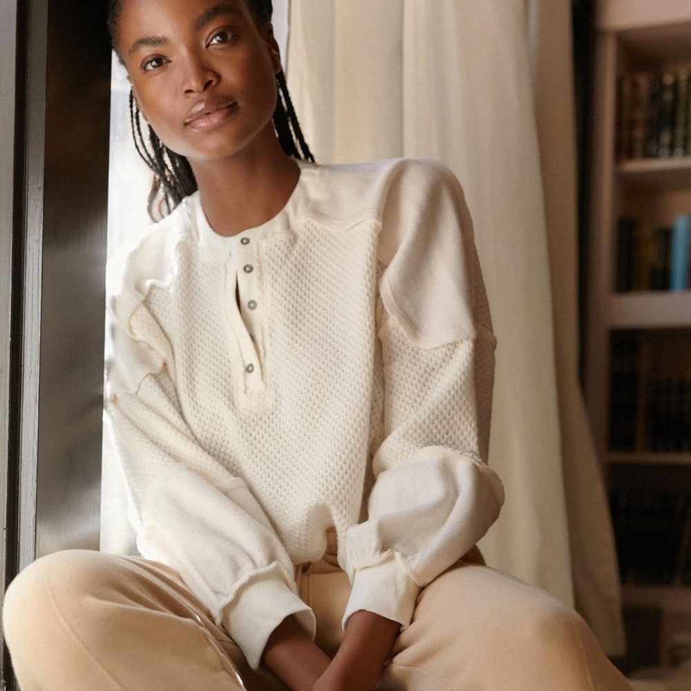 UO Cropped Henley